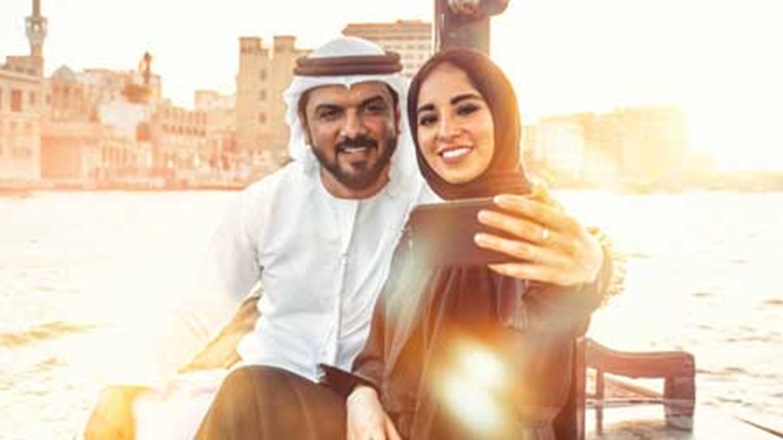 Couple taking selfie